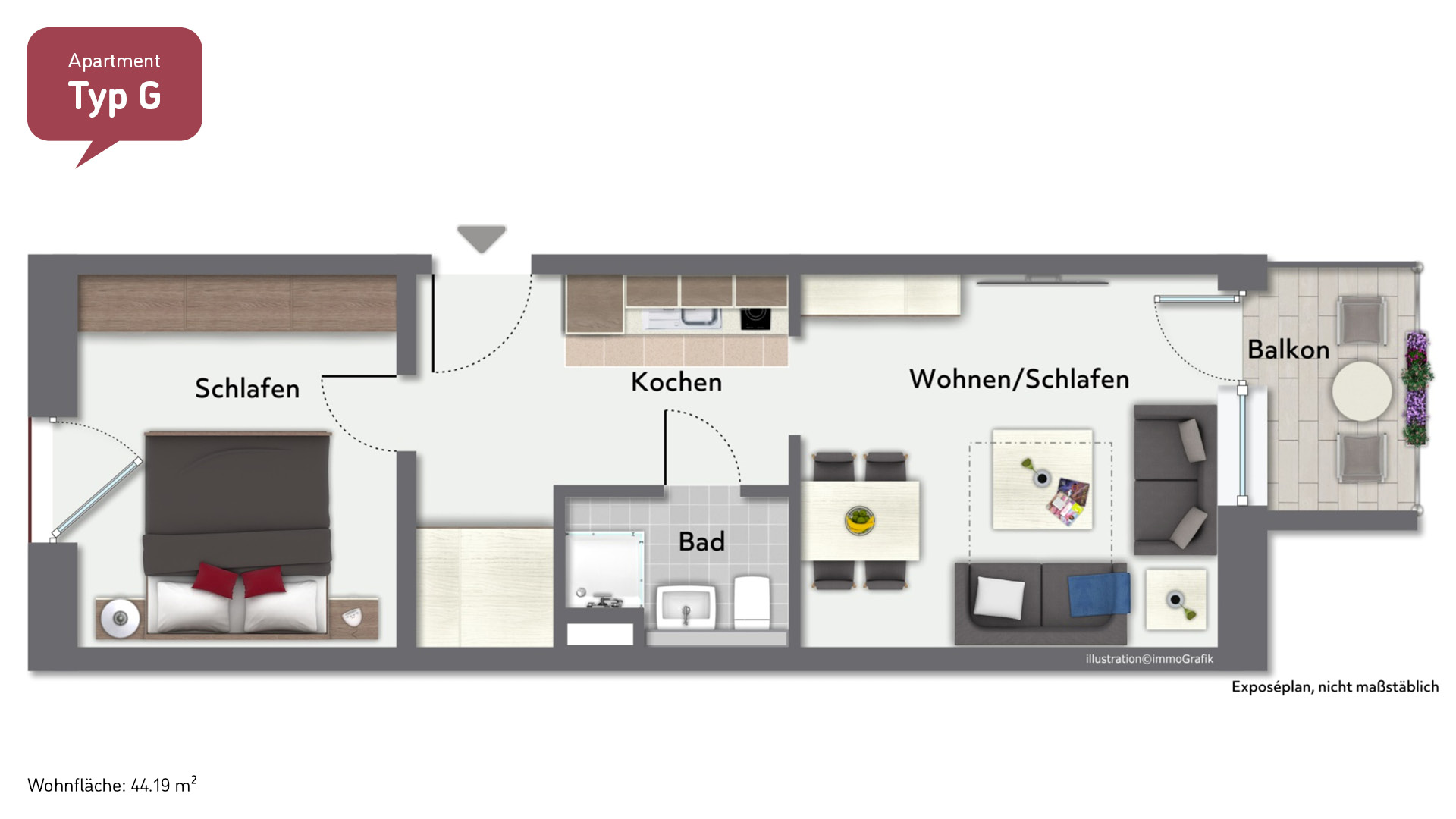 apartment grundriss typ g